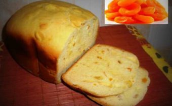 сдобный хлеб с курагой в хлебопечке